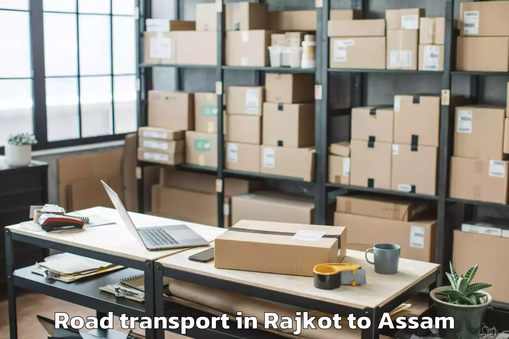 Book Rajkot to Dibrugarh University Road Transport Online